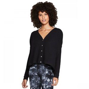 Wild Fable LS V-Neck Button-Front Thermal Top